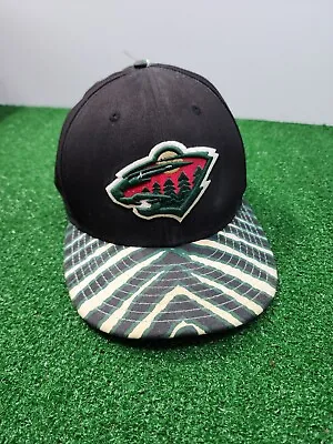 New Era 59Fifty Minnesota Wild Zubaz Bill Logo Black Snapback Hat Cap • $12.95