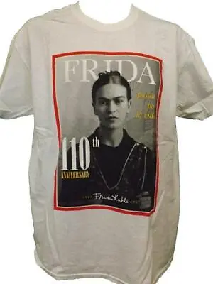 New Frida Kahlo 110TH Anniversary Adult Mens Size L Large White Shirt • $11.16