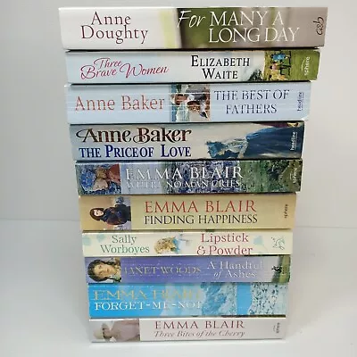Sagas Women's Fiction Chic Lit Anne Baker Emma Blair Janet Woods 10x Book Bundle • £19.95