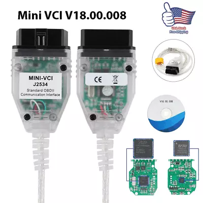 2024 MINI VCI TIS Techstream V18.00.008 TIS J2534 For Toyota Inspection Cable • $26.99