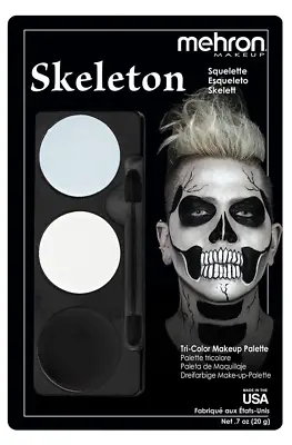 Mehron Makeup Tri-Color Character Makeup Palette | Halloween SPFX Kit- Skeleton • $17.99