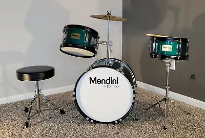 Mendini Drums Kids Children 3 Drums Cymbal Drumsticks Used • $109