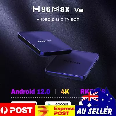 H96 Max V12 Android TV Set Top Box Media Player Receiver (4G+32G-US Plug) • $52.99