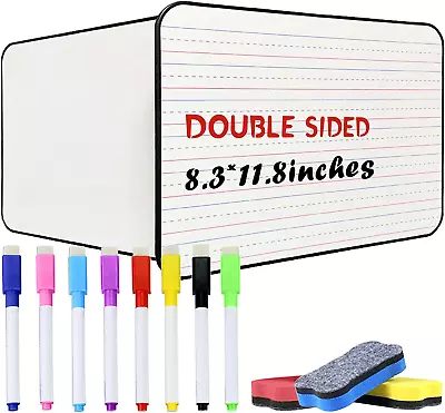 OWill Lined Dry Erase Board For Kids Mini Whiteboard A4 Ruled & Blank Kids At 8 • £7.77