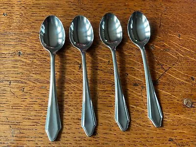 4 Vintage James Walker Pembury Patterned Silver Plated Coffee Spoons 11.5cm Long • £6.50