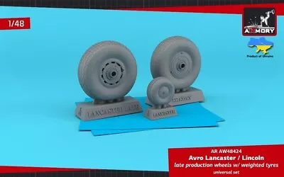 ARMORY ARAW48424 1/48 AVRO Lancaster / Lincoln Wheels LATE Type W/weighted Tyres • £15.80