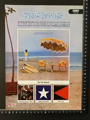 Neil Young - On The Beach - Original Magazine Advert/poster [m8] B • £4.99