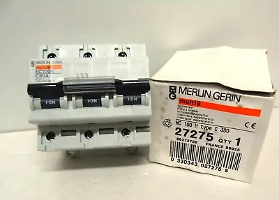 Merlin Gerin Multi 9 NC100H C380 80A Type C Triple Pole Heavy Duty MCB 27275 • £19.95