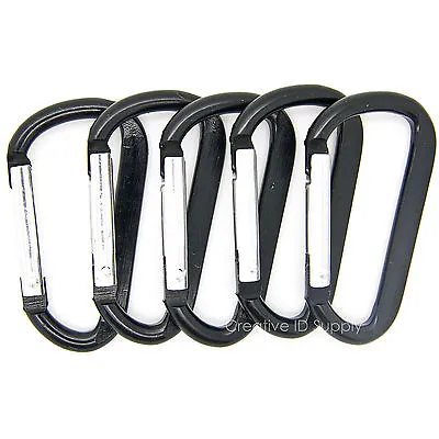 10 High Quality Black Color 2.25  Carabiner Spring Belt Clip Key Chain D Clip • $10.50