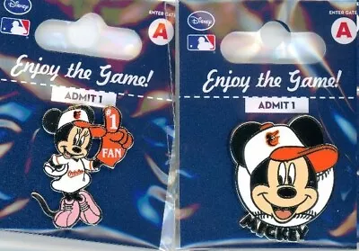 Orioles Disney Pin Choice Baltimore 2013 2014 Minnie Mouse Mickey Mouse NiP • $8.99