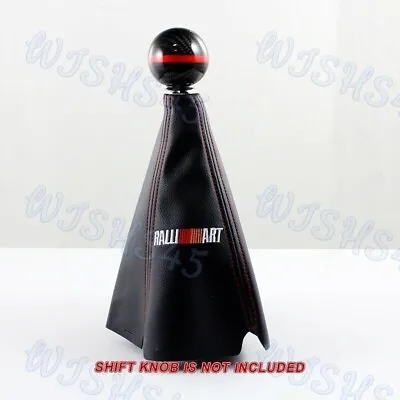 PVC Leather Black/Red Stitch Shift Knob Shifter Boot  MT/AT For JDM RALLIART 2 • $25.90