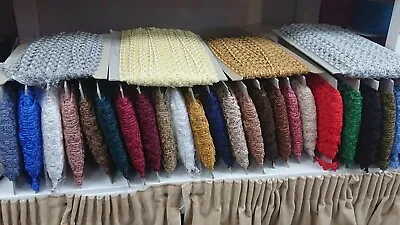 Mini 18mm Braid Fringe Trim Haberdashery Curtains Sewing Crafts (27-Colours) • £1.99