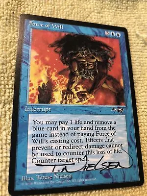 MTG Force Of Will Alliances Edition NM Mintsigned/autographed Terese Nielsen • $49.95