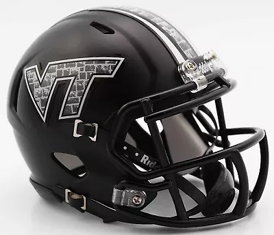 Riddell NCAA  Virginia Tech Hokies- Speed Mini Football Helmet - Matte Black • $38.85