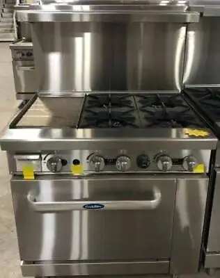 New 36  Range 12  Griddle 4 Burners 1 Full Oven Stove  Natural Gas Free Liftgate • $2175