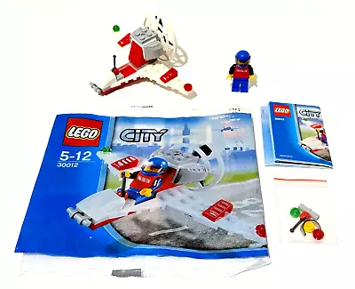 Retired ©2010 LEGO 30012 City Airport Mini Airplane Polybag 100% Complete Extras • $12.50