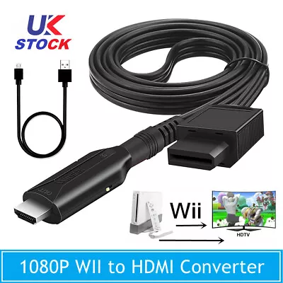 Game Conversion Cord For Wii To HDMI Adapter Converter With USB Cable High Speed • $12.59