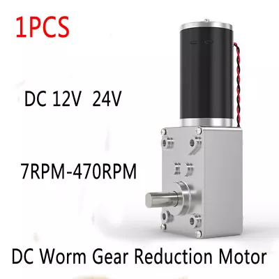 5840-31ZY DC 12V 24V Turbo Worm Gear Motor 7RPM-470RPM Single Shaft Self-Locking • $24.78