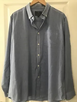 £2.80 • Buy Atlantic Bay ~ Mens Long Sleeve Blue Shirt XL Used Condition