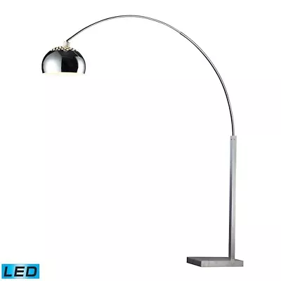 Elk Home Penbrook Arc Floor Lamp Silver Plate W/White Base LED - D1428-LED • $404.60