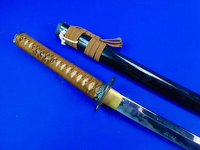 Vintage Japanese Japan High Quality Nickel Plated Katana Sword W/ Scabbard • $425