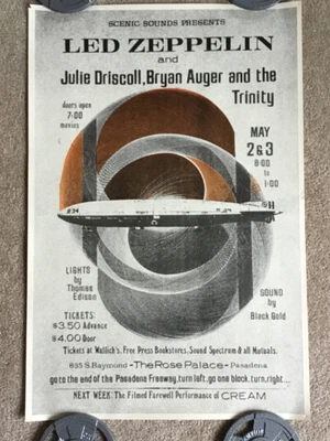 $199.99 • Buy Vintage Led Zeppelin Concert Poster