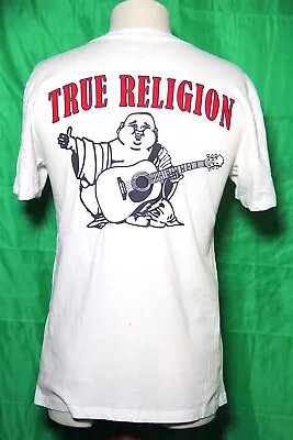 £7.60 • Buy Mens White True Religion Short Sleeve Crew Neck Tee T-Shirt Sz Small Big Buddha