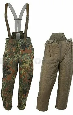 £45 • Buy German Army Goretex Over Trousers & Braces Flecktarn Waterproof + Liner. New