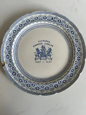 1897 Queen Victoria Diamond Jubilee Commemorative  Plate By Smith & Binnall • £10