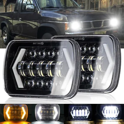 $59.99 • Buy 2x 5X7 7X6 LED Headlight Hi/Lo Sealed Beam For Nissan Pickup Hardbody D21 Trucks