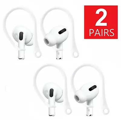 2-Pairs White Silicone Sport Anti-lost Ear Hook For AirPods Strap Earhook Holder • $3.59