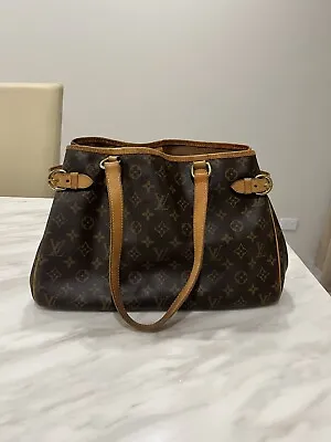 $550 • Buy Louis Vuitton Batignolles Monogram Shoulder Bag Brown Canvas