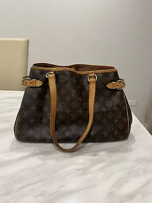 $550 • Buy Louis Vuitton Batignolles Monogram Shoulder Bag Brown Canvas