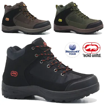 £18.95 • Buy Mens Hiking Boots Memory Foam Walking Ankle Winter Casual Trainers Shoes Size