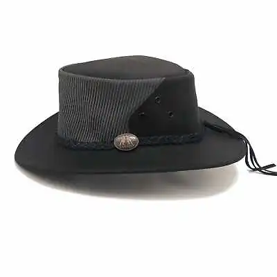 Newtowner Leather Hat In Black • $79.90
