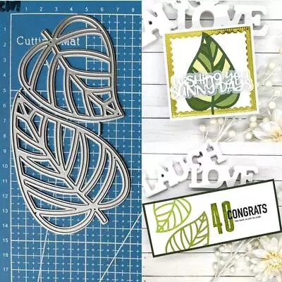 Metal Cutting Dies Leaf Scrapbooking Embossing Paper Card Album Crafts Stencils  • $4.39