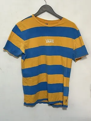 Vans Shirt Men’s  Sz. Medium Blue Yellow  Embroidered Logo Skateboarding • $17