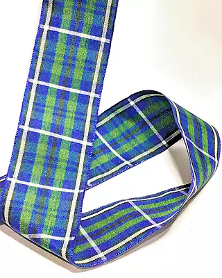 5 M X 38mm Tartan Ribbon Craft  Florist Decoration School Hair Bows • £4.50