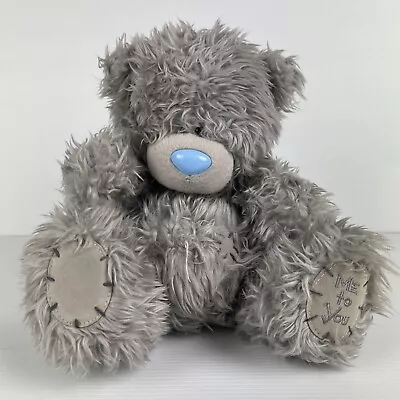 Me To You Tatty Teddy Bear Plush Giftware Toy - Grey With Patchwork Details • $18.72