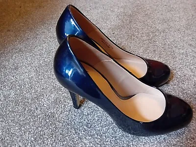 Ladies 'J' Jasper Conran Blue High Heeled Court Shoes UK Size 3 • £8