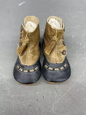 Vintage Antique Victorian Leather Baby Shoes • $55