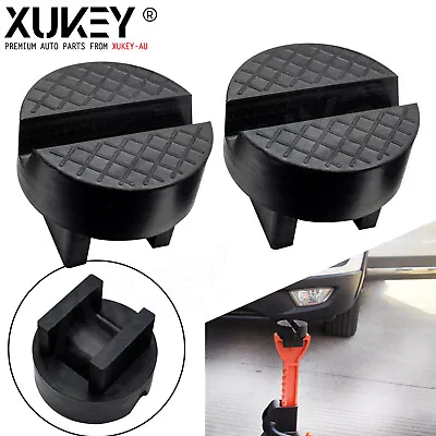 2Pcs Car Lifting Axle Jack Stand Pad Adapter Slotted Frame Rail Universal Rubber • $12.26