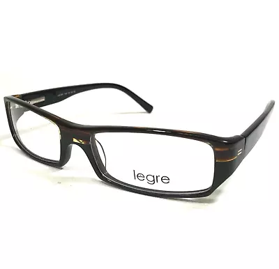 Legre Eyeglasses Frames LE 085 350 Brown Horn Rectangular Full Rim 52-18-135 • $44.99