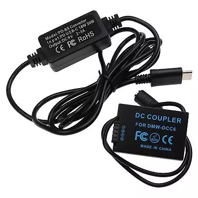 USB Power Supply + DC Coupler For Panasonic Lumix DMC-FZ45 • £26.40
