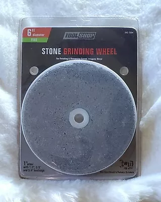 Tool Shop 6  Stone Grinding Wheel - 1  Arbor - Finishing Sharpening Curved Metal • $35