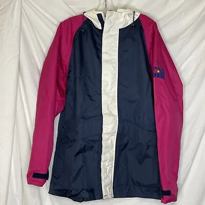$29.99 • Buy Vintage Douglas Gill Adult Medium Navy  White Pink Waterproof Sailing Jacket