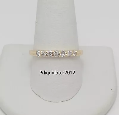 1/2CT Diamond Shared Prong Anniversary Bridal Wedding Band Ring 14K Yellow Gold • $399.99