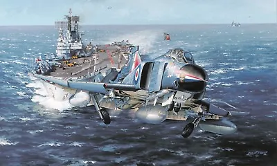Limited Edition Aviation Mounted Print HMS Ark Royal By Philip E West (Phantom)  • £170