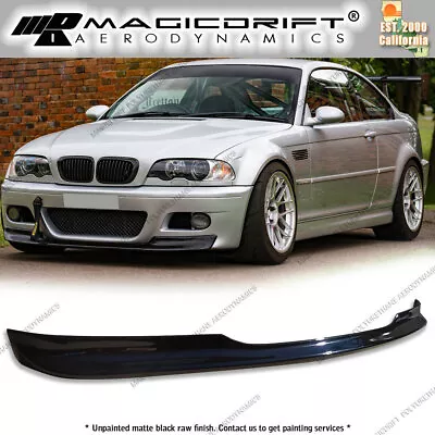 01 02 03 04 05 06 BMW E46 M3 Only CSL Style Urethane Front Bumper Lip Spoiler • $134.99