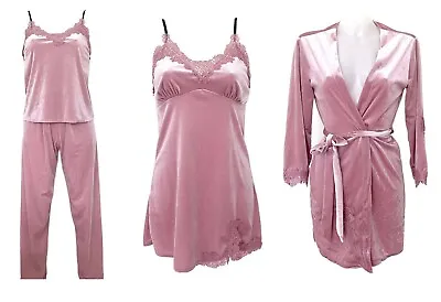 £12 • Buy Ladies Petite 4 Pc Nightwear Set PJ’s/Nightdress/Dressing Gown (S) Approx. UK 8